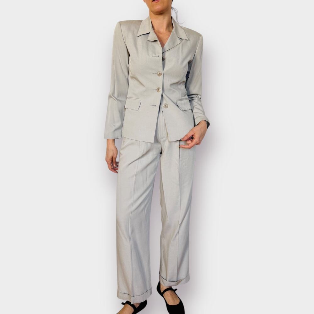 90s B. Moss Gray‎ Pants Suit Size S